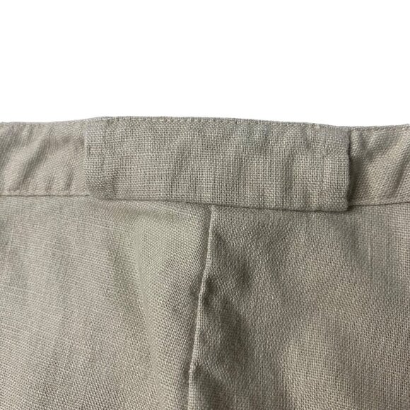 Christopher & Banks Linen Blend Cream Cropped Pants Women’s Size 8 - Picture 4 of 7